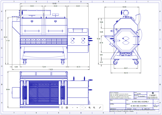 DIY BBQ smoker construction process with steel sheets and welding supplies
