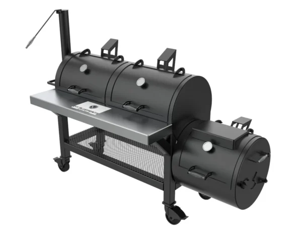 DIY offset BBQ smoker plans with 6mm steel fabrication drawings and dimensions
