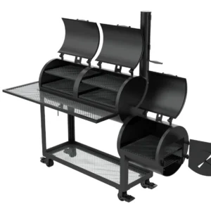 DIY BBQ smoker plans PDF with 6mm steel fabrication drawings and reverse flow design