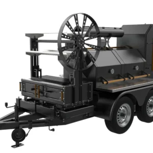 DIY BBQ smoker trailer with Santa Maria grill fabrication plans