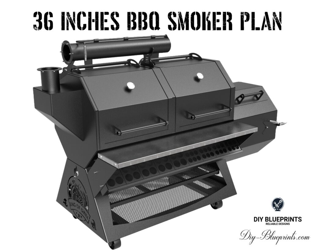 octagon BBQ smoker plans PDF CAD DXF heavy duty steel smoker blueprint