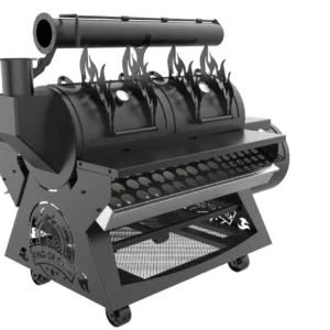 DIY BBQ smoker plans PDF with 6mm steel offset smoker fabrication drawings